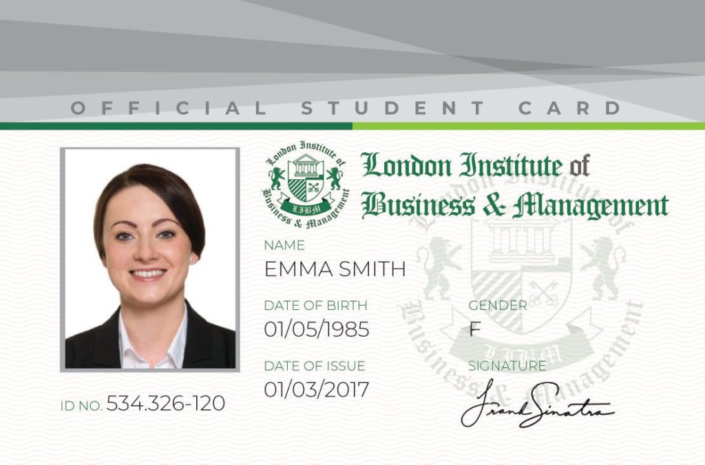 Order Your Student ID Card ~ London Institute of Business and Management